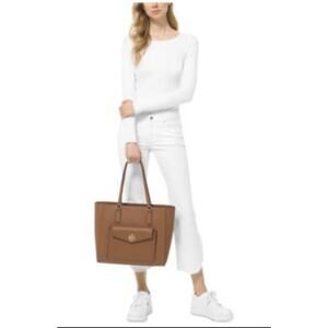 New Michael Kors Joey Large Saffiano Leather Pocket Tote Handbag luggage bag